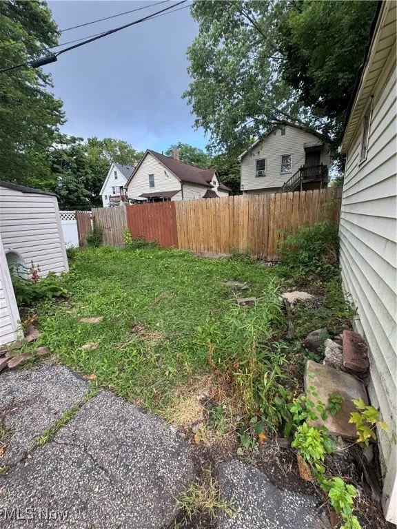 View of back yard