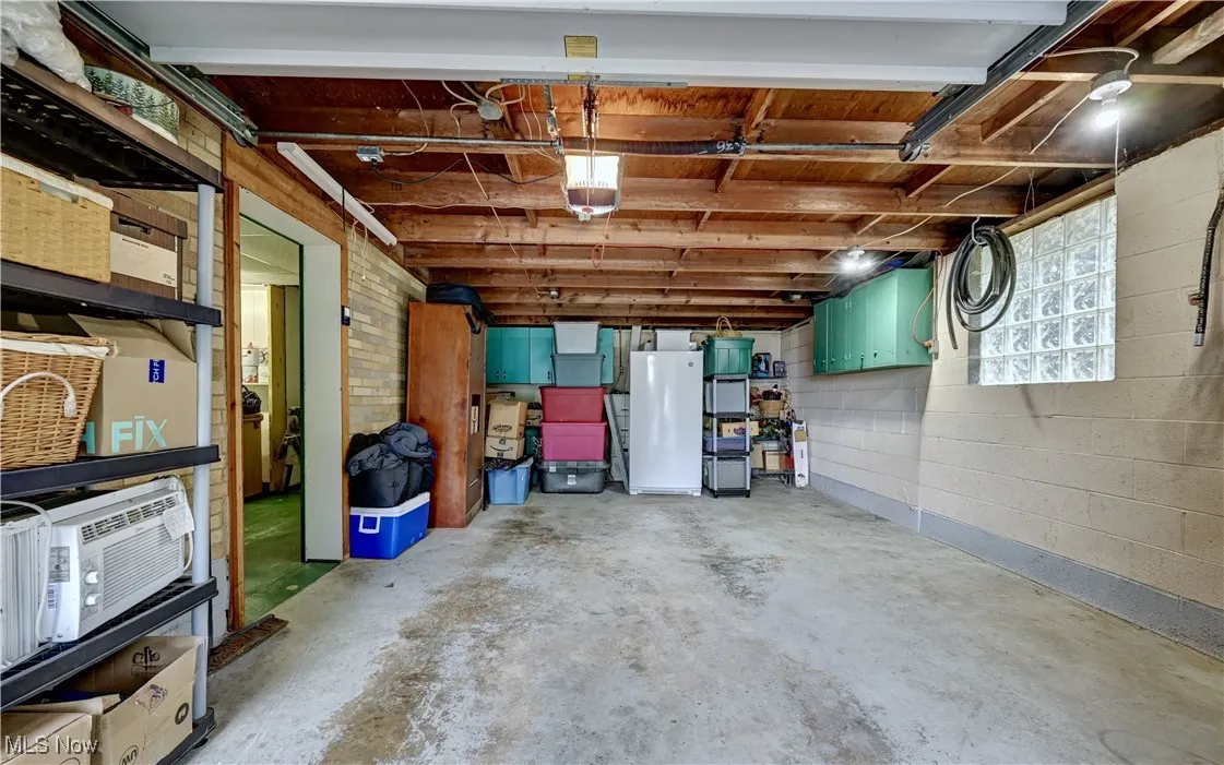 Garage with fridge
