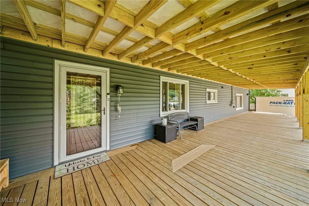 View of wooden terrace