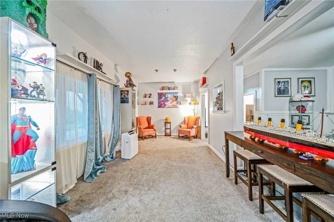 Playroom featuring carpet flooring