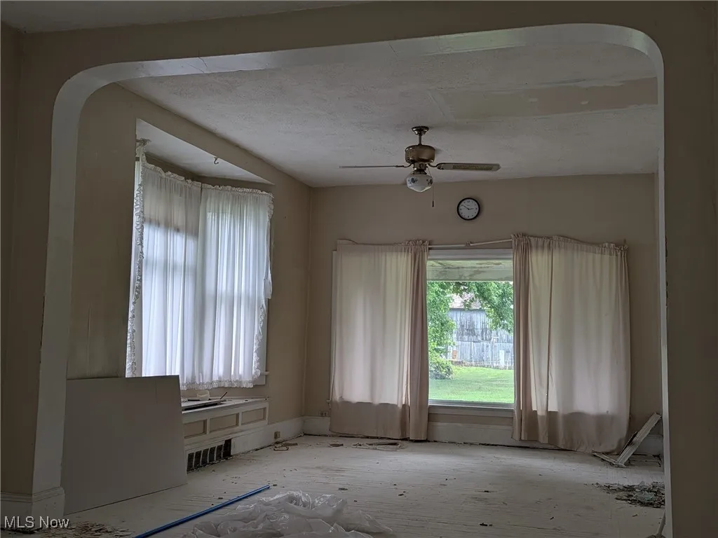 View from living room into dining room