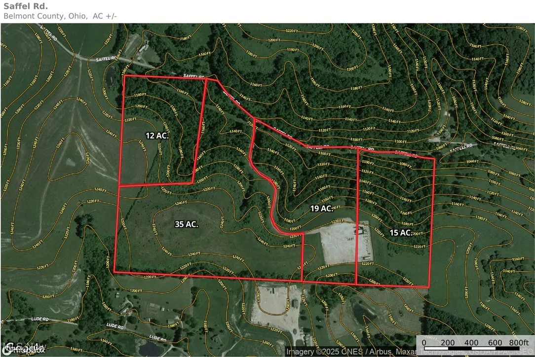 Aerial map of property and surrounding area