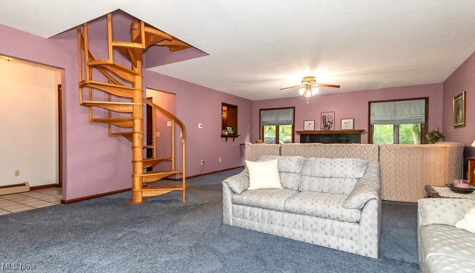 Full view of staircase leading to 2nd floor