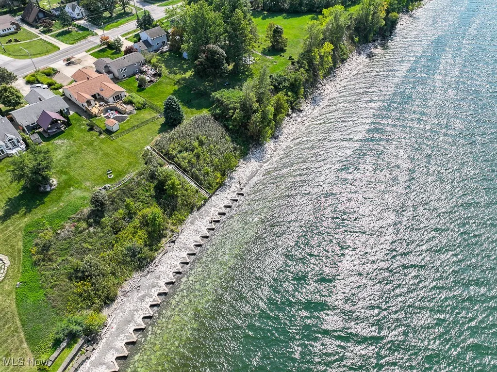 Aerial view looking west