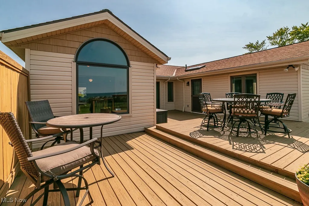 View of multi level deck