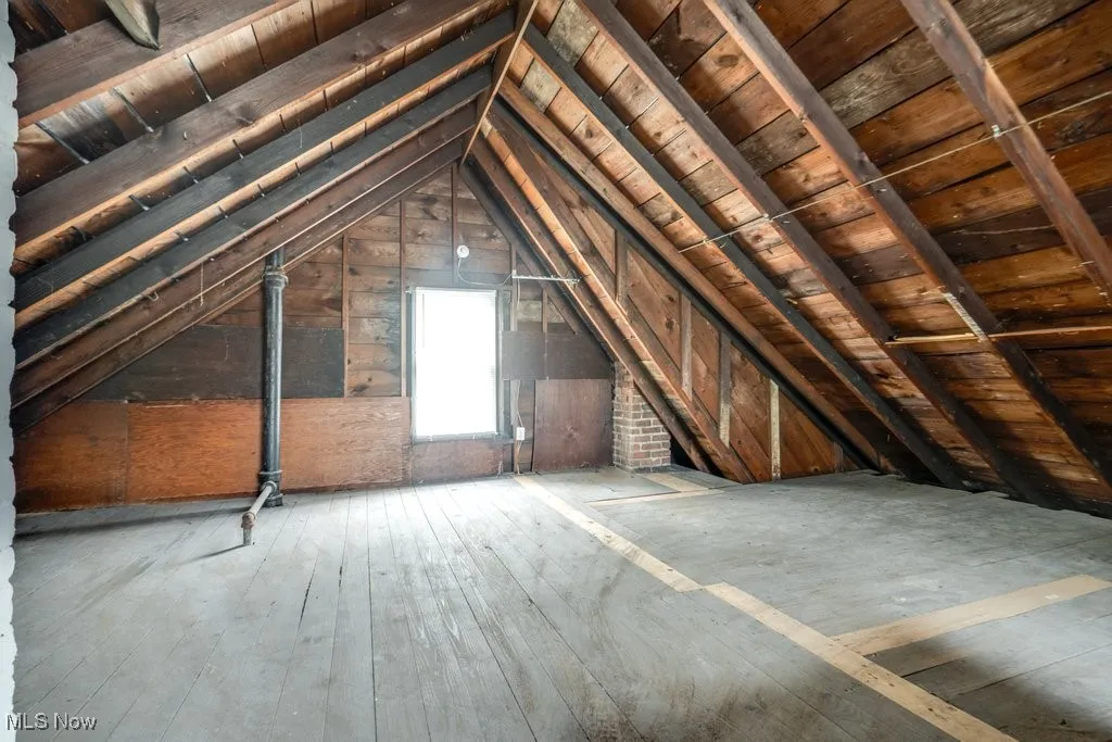 View of unfinished attic