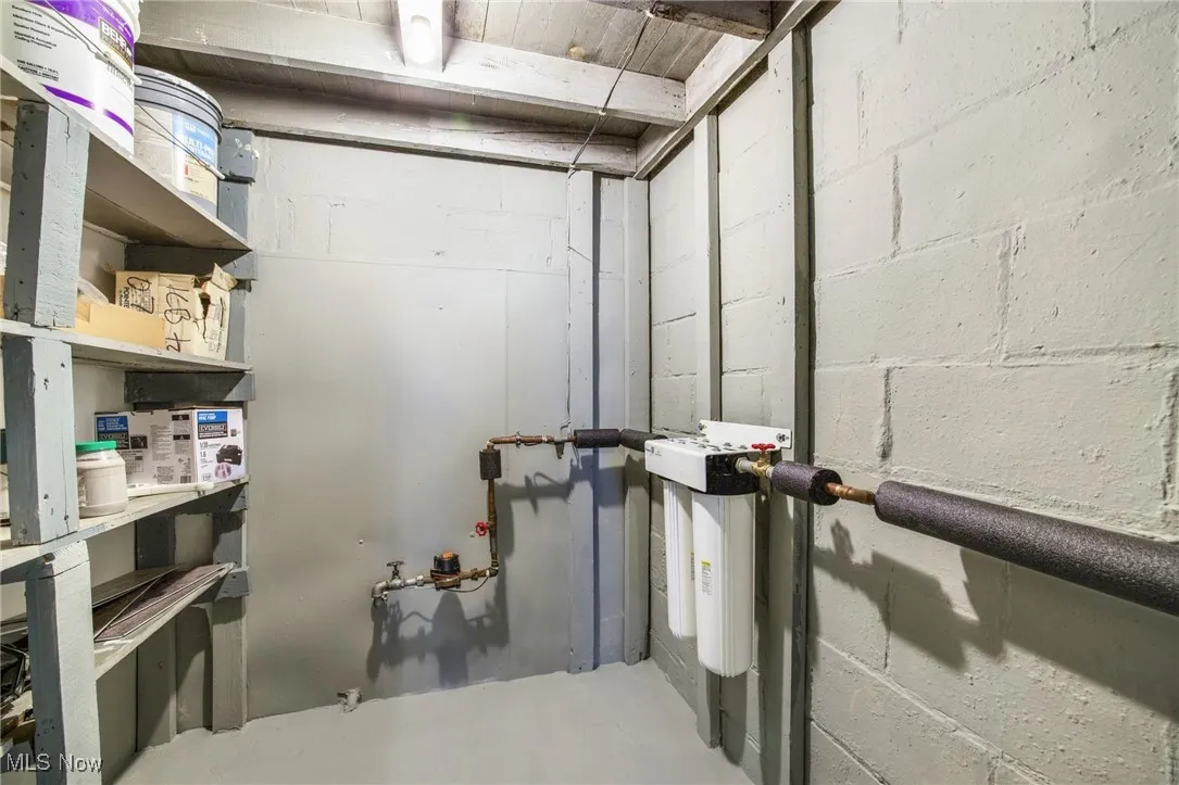 Storage room in basement