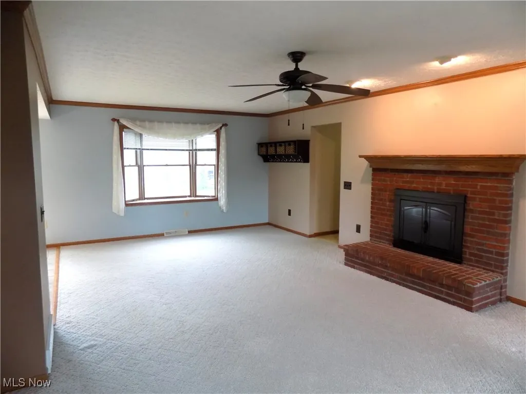 Bay Window and Fireplace