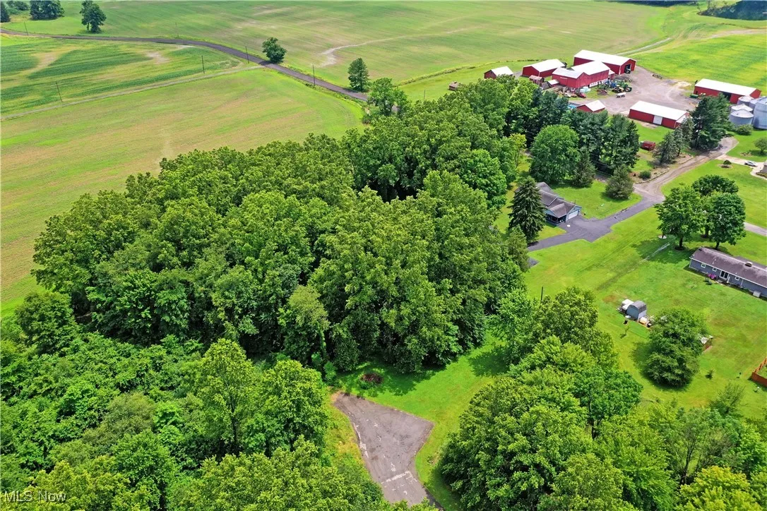 Aerial view of property's location featuring rural landscape