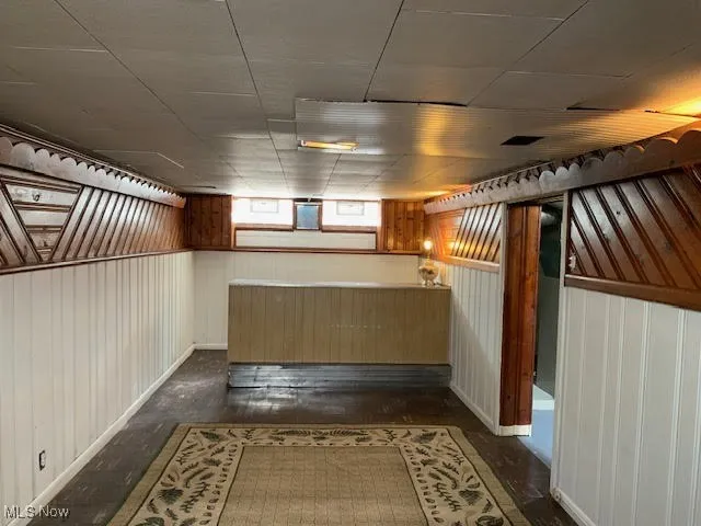 Basement with baseboards