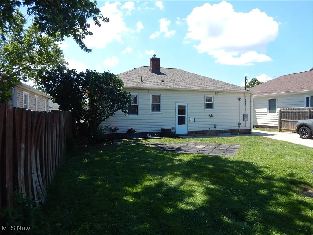 Back of house featuring a fenced yard.