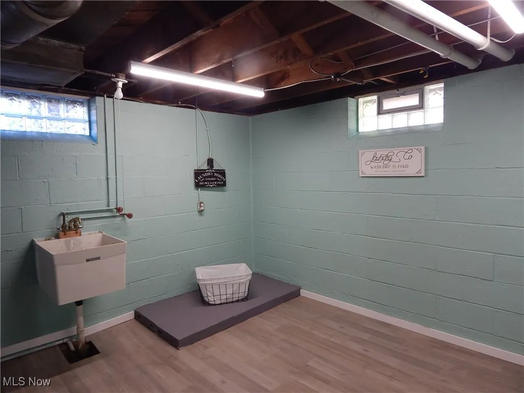 Laundry Room has been refreshed.  Hook ups & Sink.