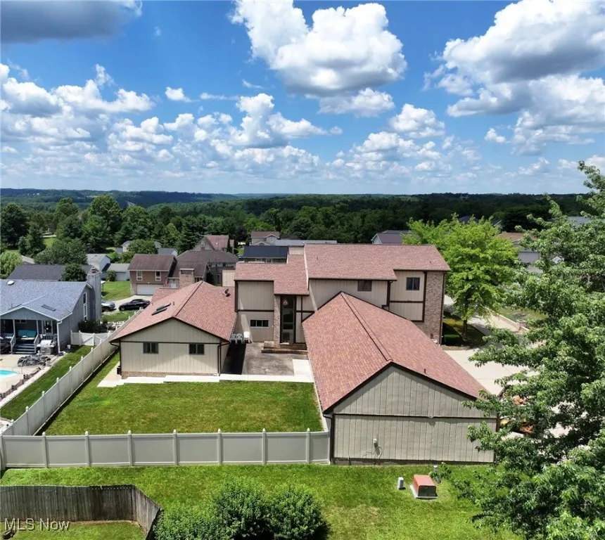 Aerial view of residential area