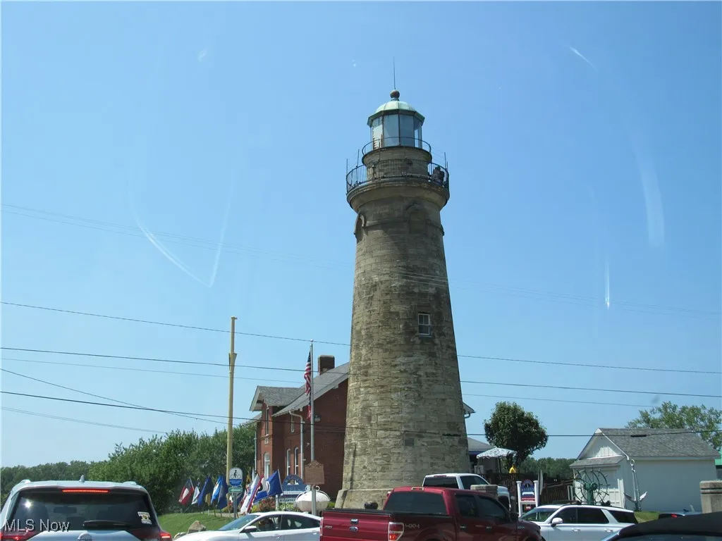 View of the Fairport Harbor Marine Museum at the end of Second Street & top of the beach hill!