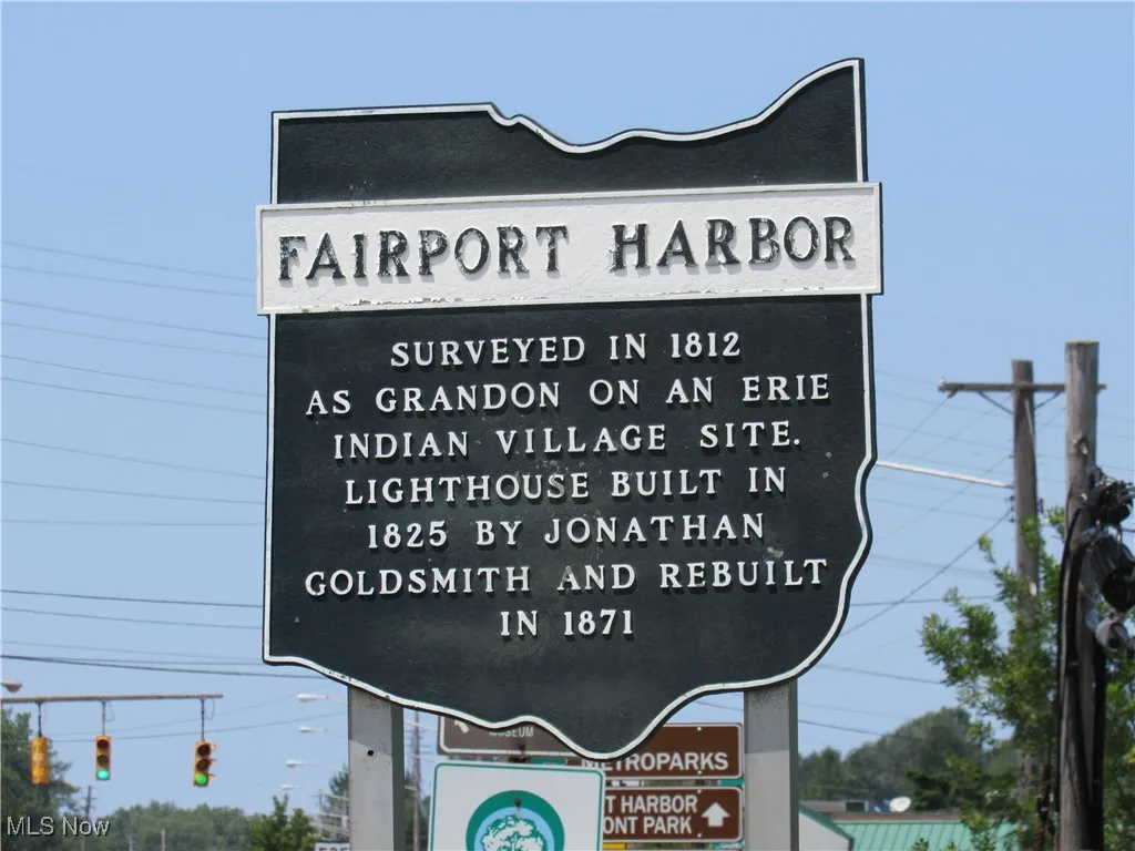 Fairport Harbor plaque as you enter town!  Check out for yourself if 