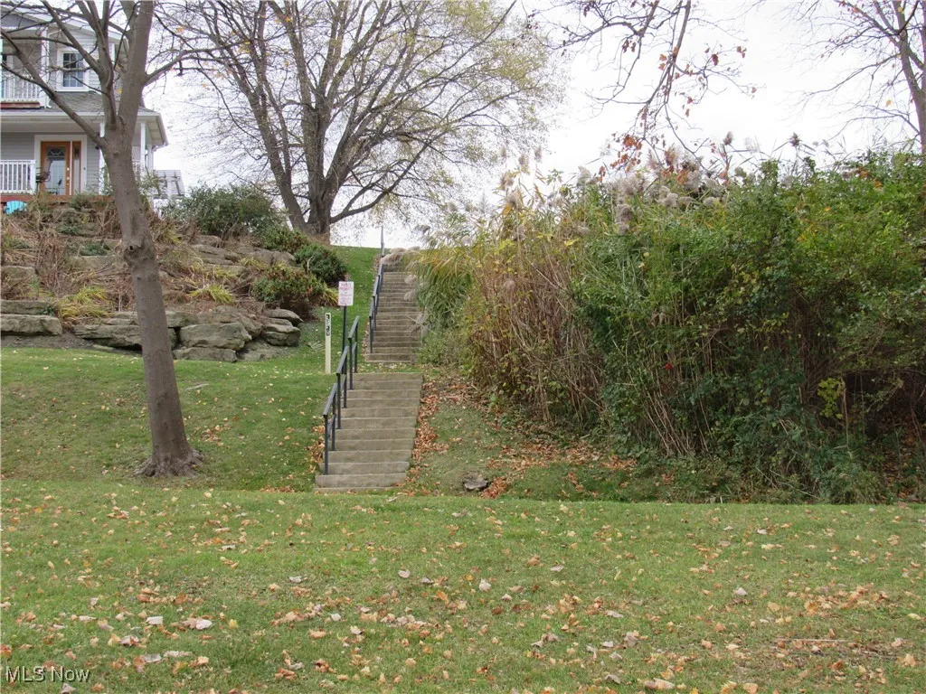 This is the view of the staircase from the Fairport Harbor Lakefront Park!
