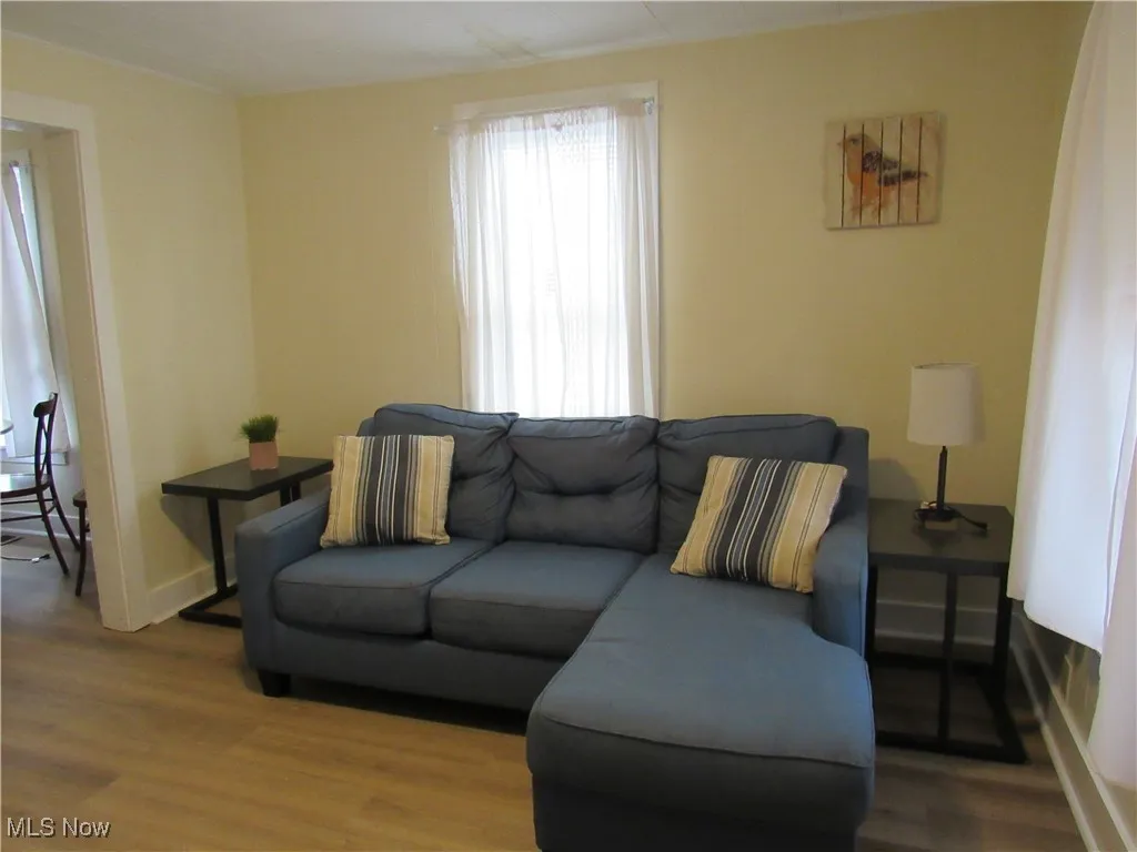 Another view of the living room into the dining room with newer LTV flooring!