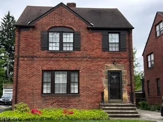 Brick exterior, newly tuckpointed chimney