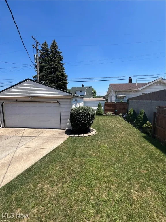 2 car garage and fenced backyard