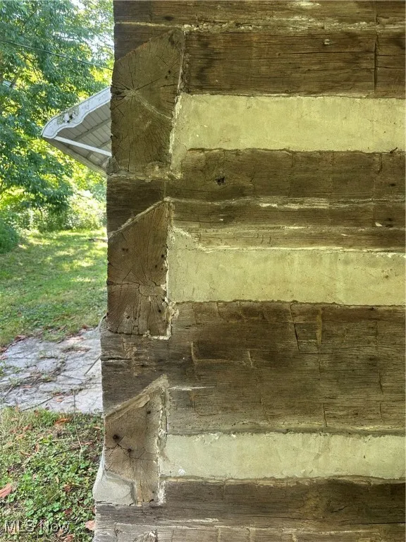 Exterior view of hand hewed German design