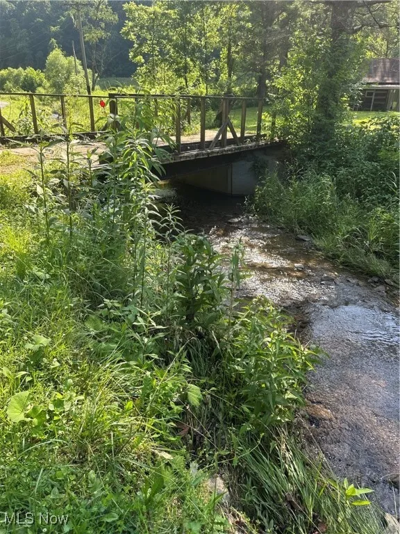View of yard and bridge