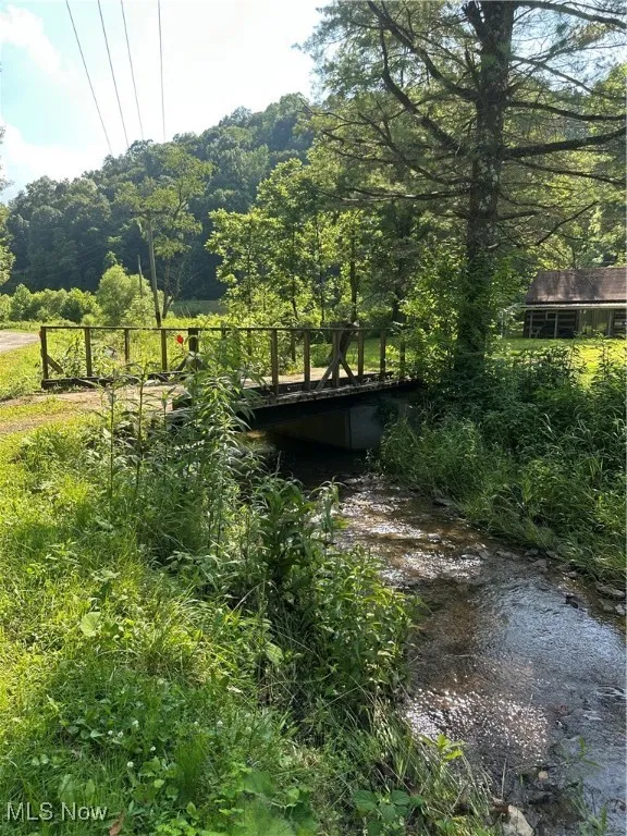 View of bridge and town fork creek