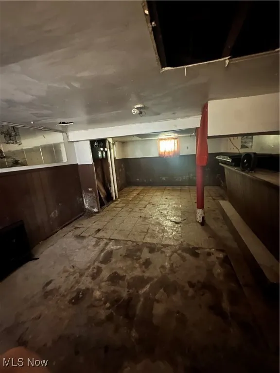 Partially finished basement- both units access