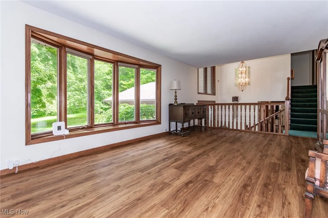 Living room with wood flooring