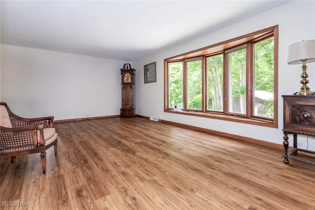 living room with wood flooring