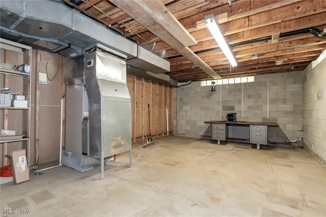 unfinished basement
