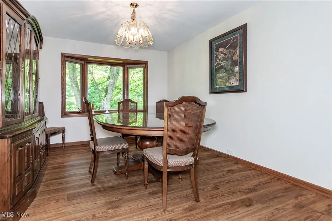 dining room with wood flooring