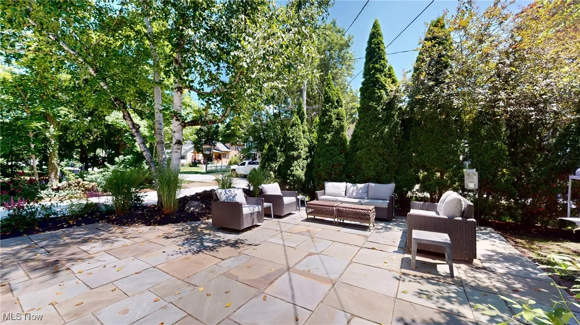 View of patio / terrace featuring outdoor lounge area and stub out for gas grill