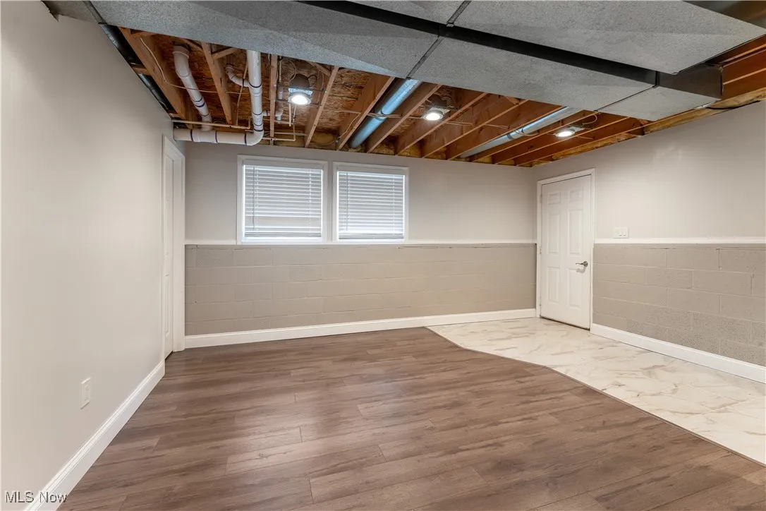  with wood finished floors and baseboards