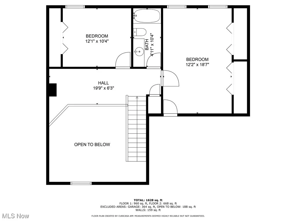 View of room layout