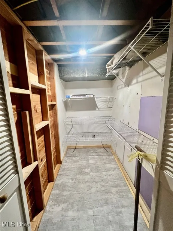 Spacious closet with wood finished floors