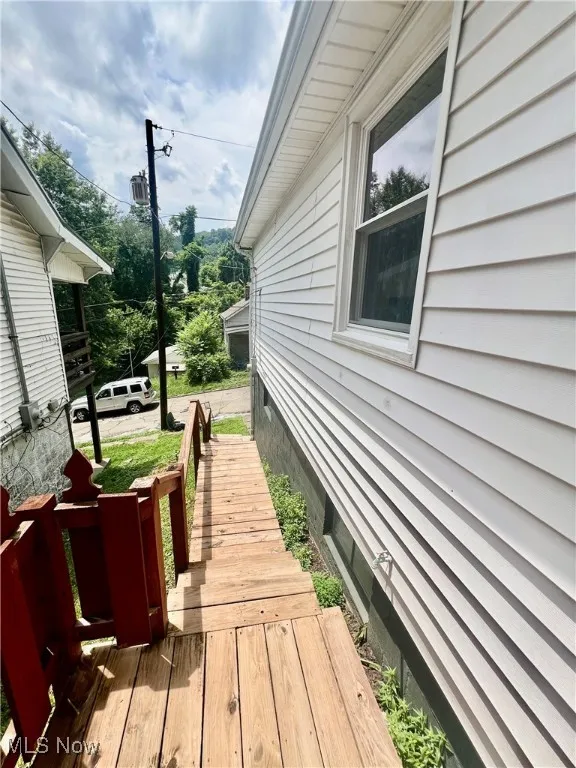 View of wooden deck