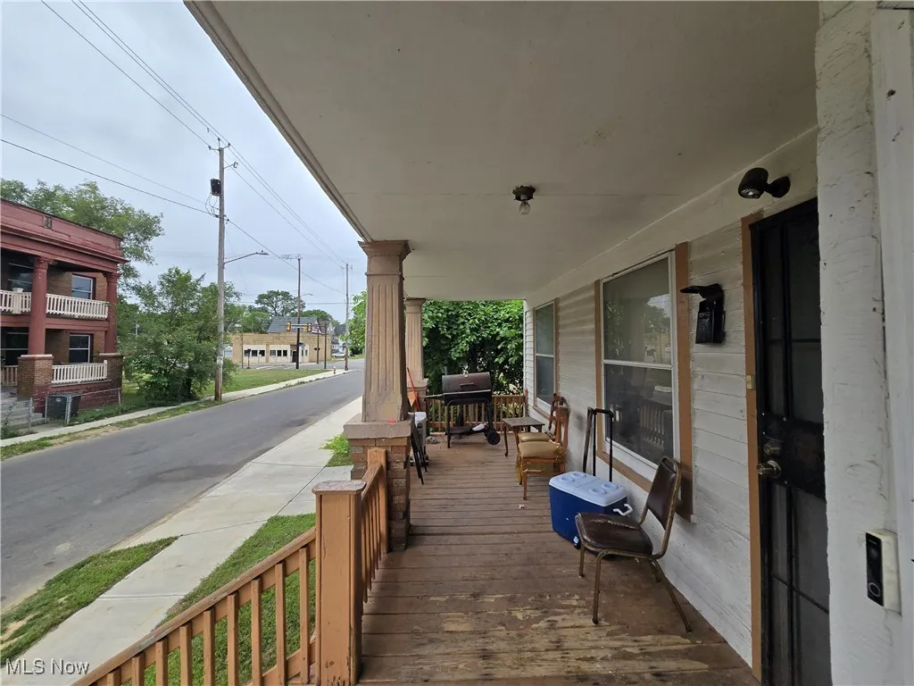 View of wooden porch