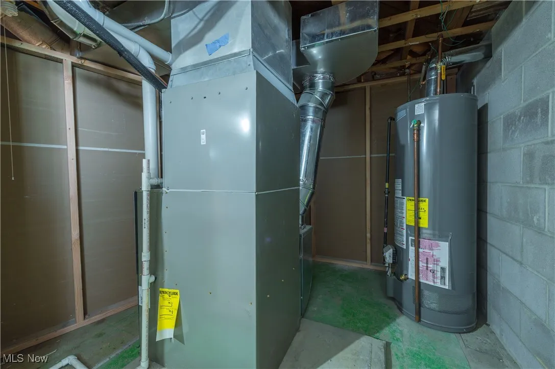 Utilities with gas water heater