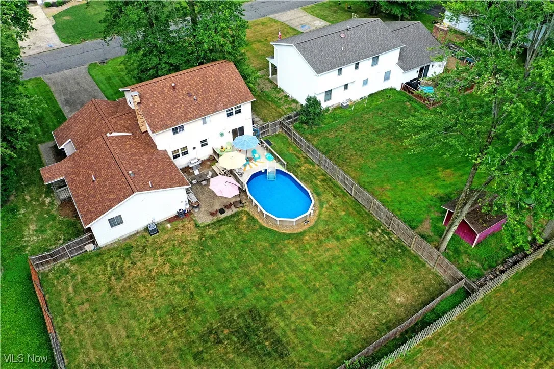 View from above of property