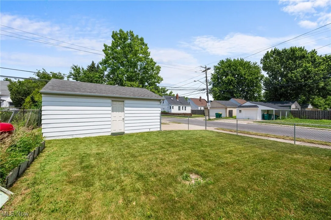 Fenced in back yard