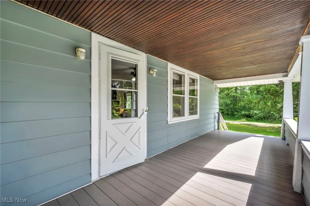 View of wooden porch