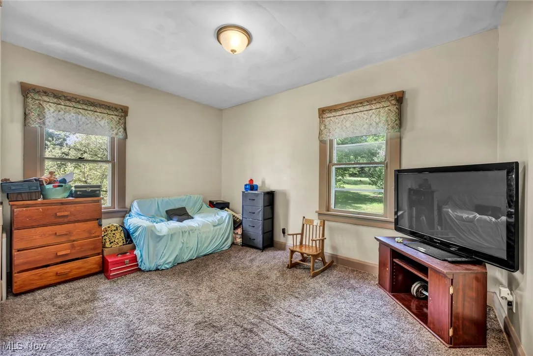 Carpeted bedroom