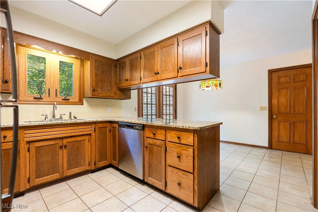 Here is another view of the kitchen.  This shows the beautiful cabinets and cabinet space.