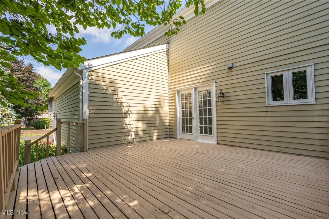 View of the rear back deck.  This is a large deck perfect for entertaining or just enjoying.