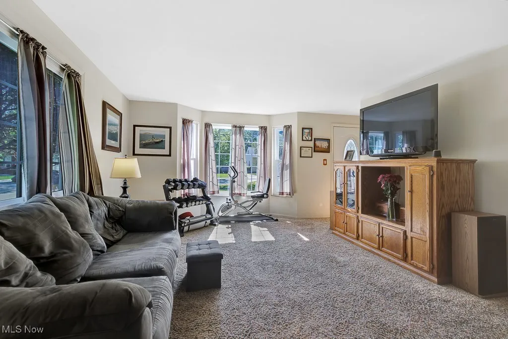 View of carpeted living room