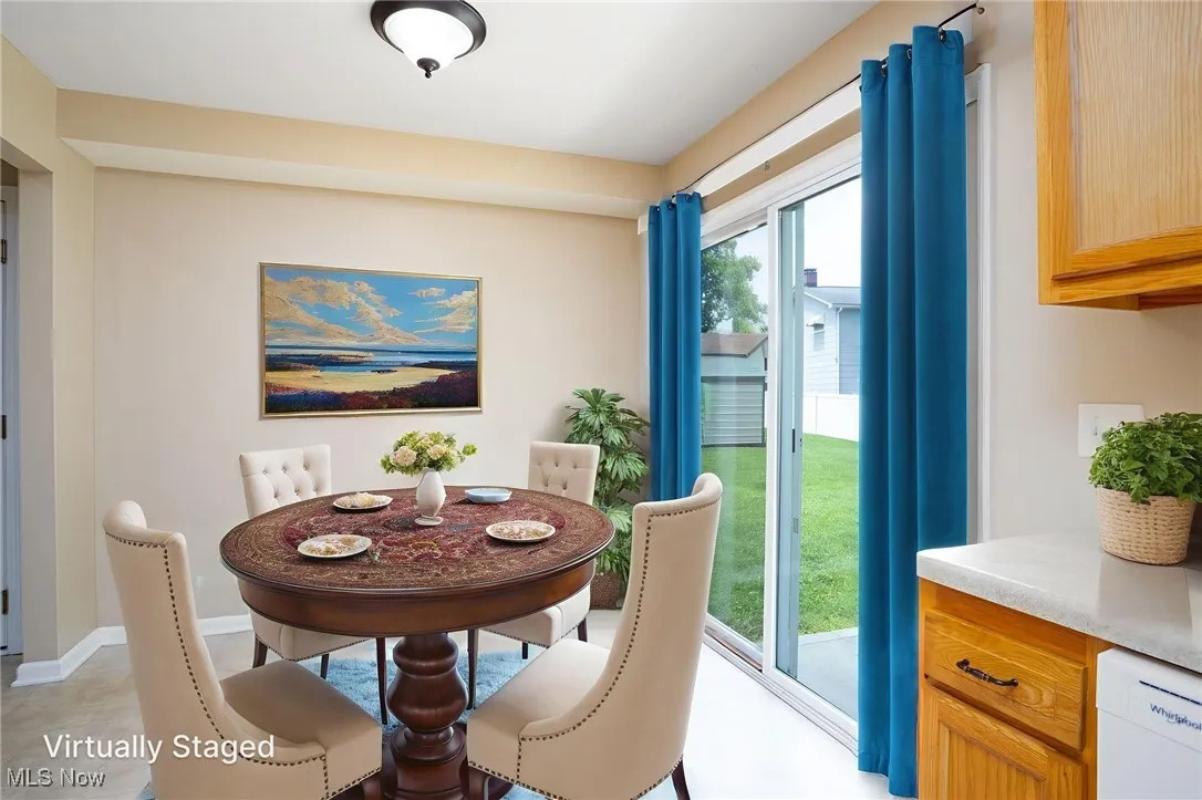 Dining space with healthy amount of natural light