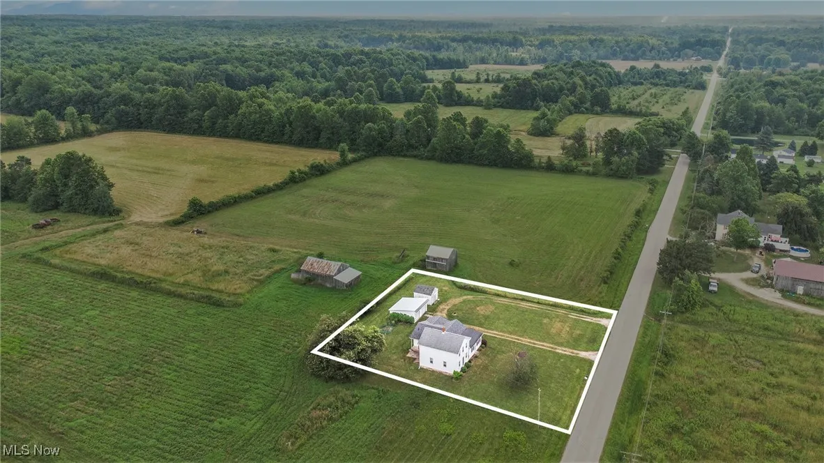 View of rural area with property parcel outlined