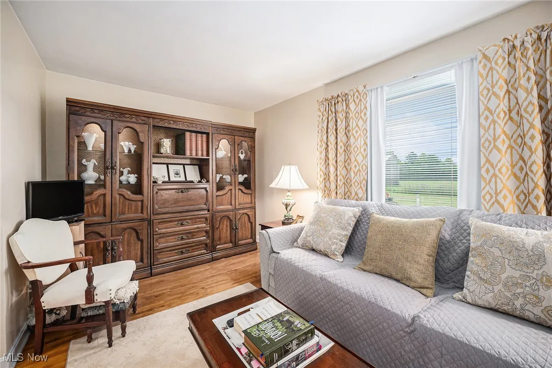 Living room featuring wood finished floors