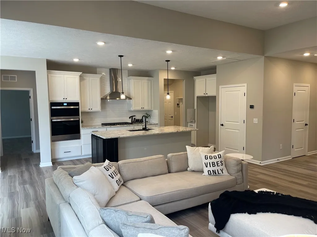 Open concept living area allows great flow from the kitchen to gathering room.