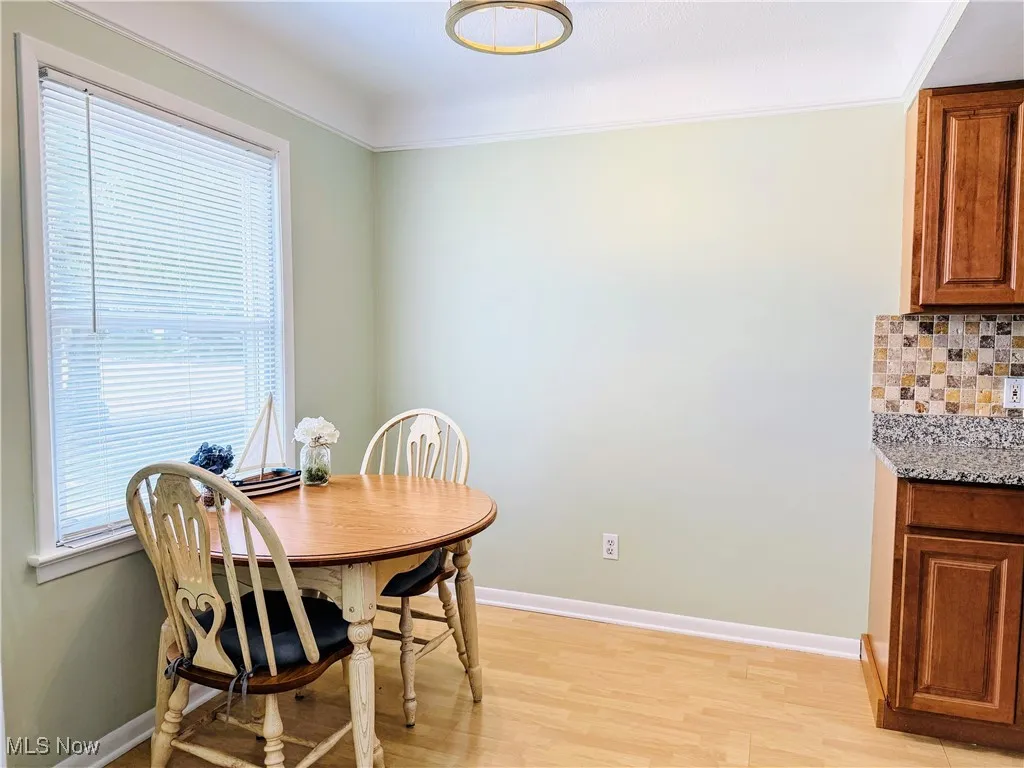 Dining space featuring healthy amount of natural light and light wood-type flooring